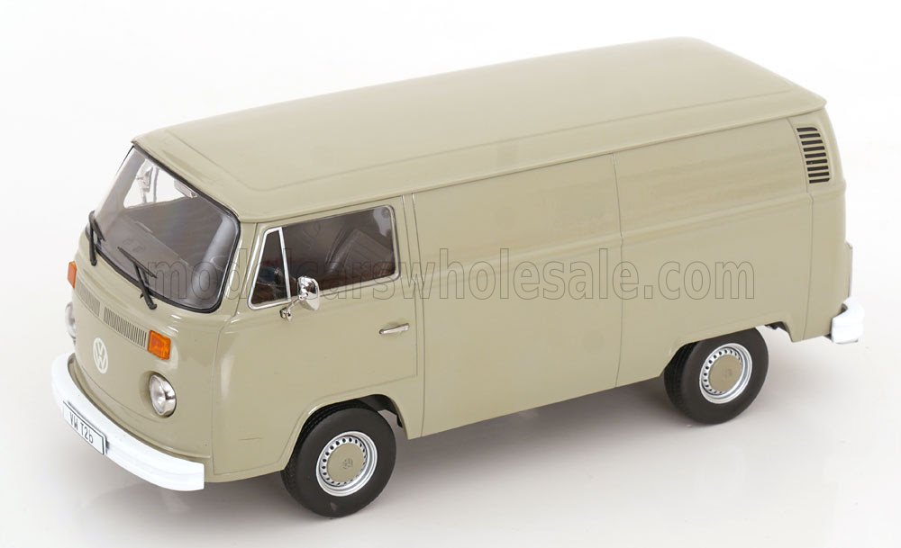 Modèle réduit beige d'une camionnette Volkswagen, réplique miniature à collectionner disponible chez Vroomi