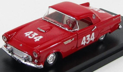 Modèle réduit de voiture de course vintage rouge des années 1950 avec le numéro 434 en blanc, garnitures chromées détaillées, disponible sur Vroomi.