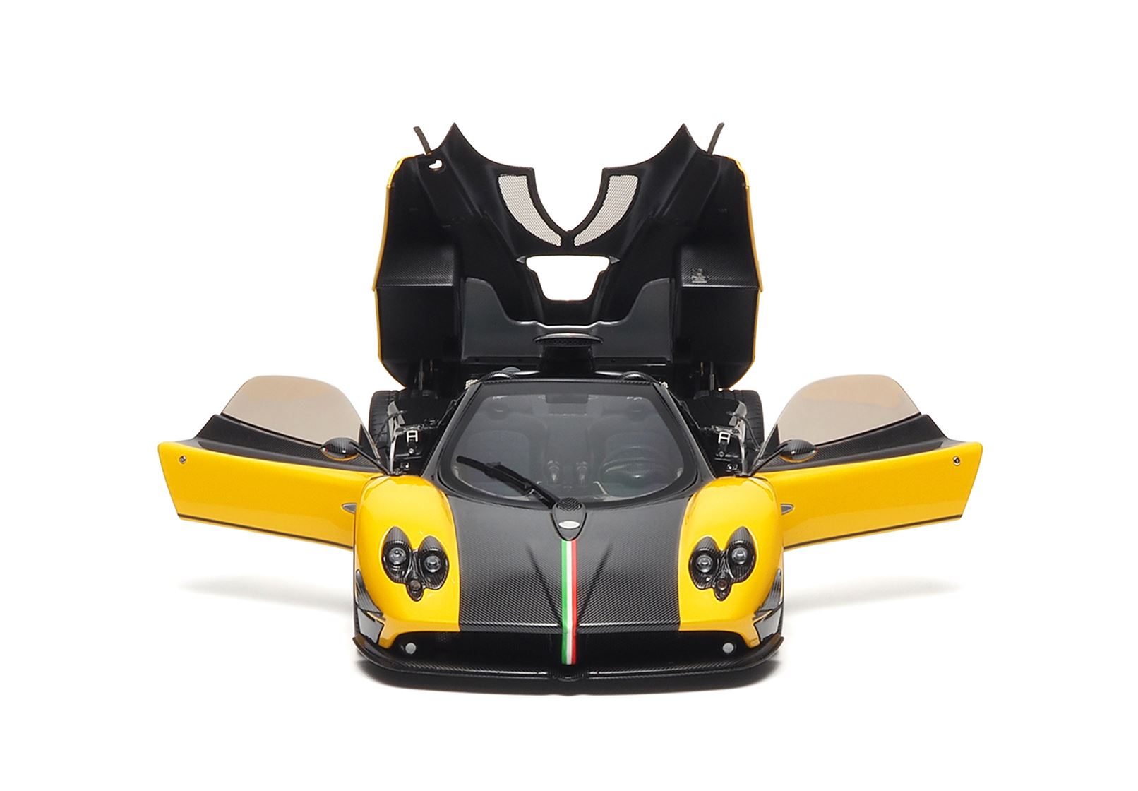 PAGANI ZONDA CINQUE ROADSTER DIECAST FULL OPEN GIALLO GINEVRA - PACK SPÉCIAL - Vroomi