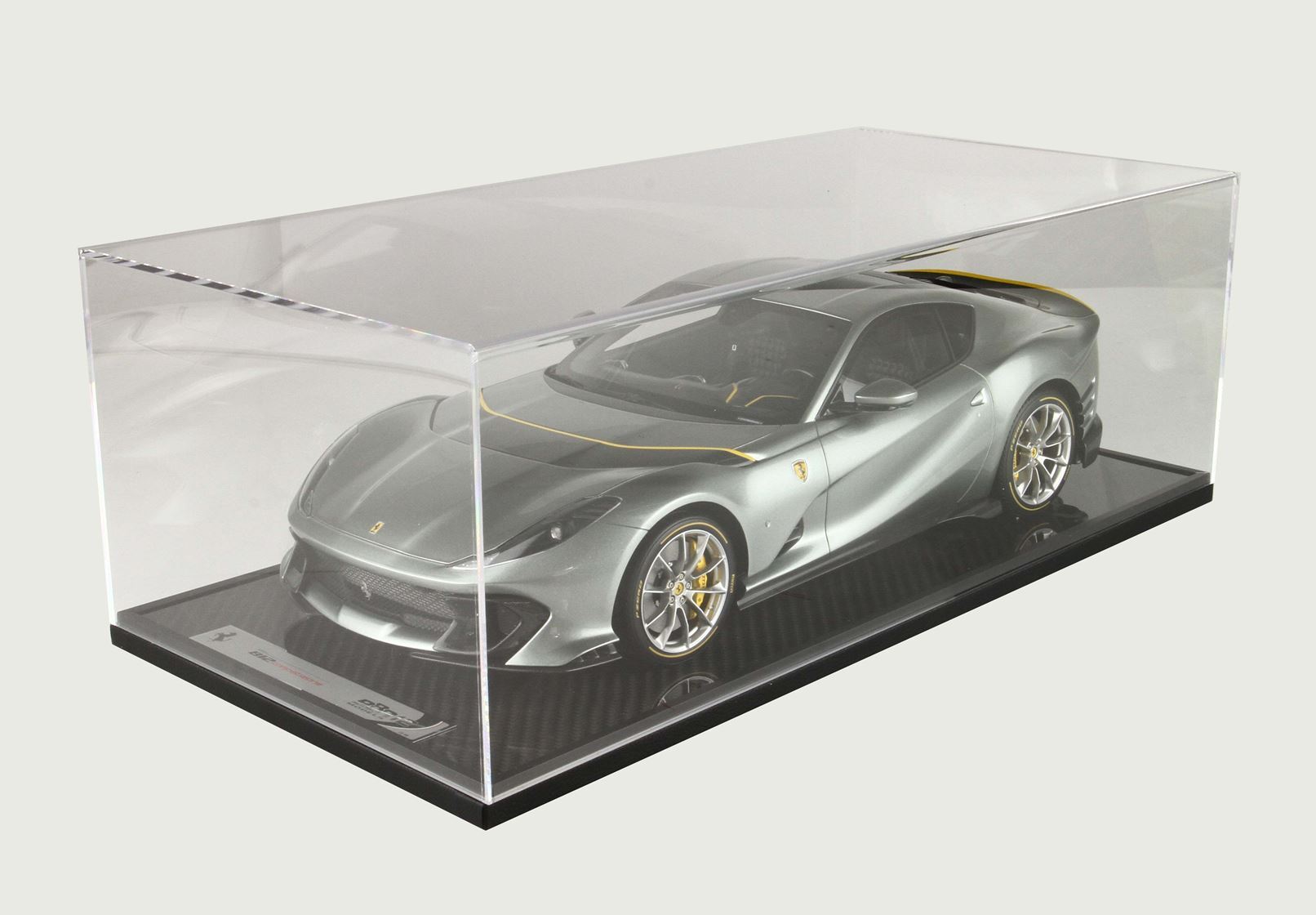 FERRARI 812 COMPETIZIONE 2021 GRIGIO COBURN PORTE-CLÉS CUOIO SCHEDONI INCLUS - Vroomi