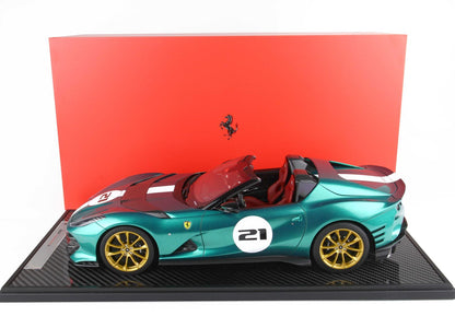 FERRARI 812 COMPETIZIONE À L'ÉCHELLE 1/12 GREEN JEWEL - Vroomi