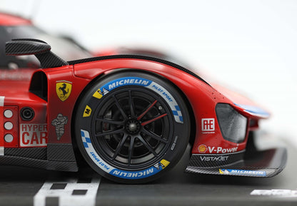 FERRARI 499P VAINQUEUR DES 24 HEURES DU MANS 2023 VOITURE N°51 CON USURE FINE GARA PIER GUIDI-CALADO-GIOVINAZZI - Vroomi