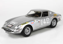 Silver vintage racing car #142 with sponsor decals, wire wheels, available on Vroomi