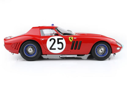 Red vintage Ferrari race car model with number 25 decal and blue-rimmed wire wheels available on Vroomi
