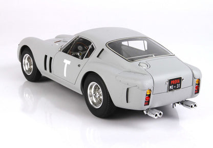 Vintage grey race car model with T decal and PROVA license plate, available on Vroomi