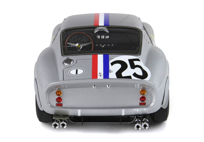 Silver classic race car model with racing stripe and number 25, available on Vroomi platform