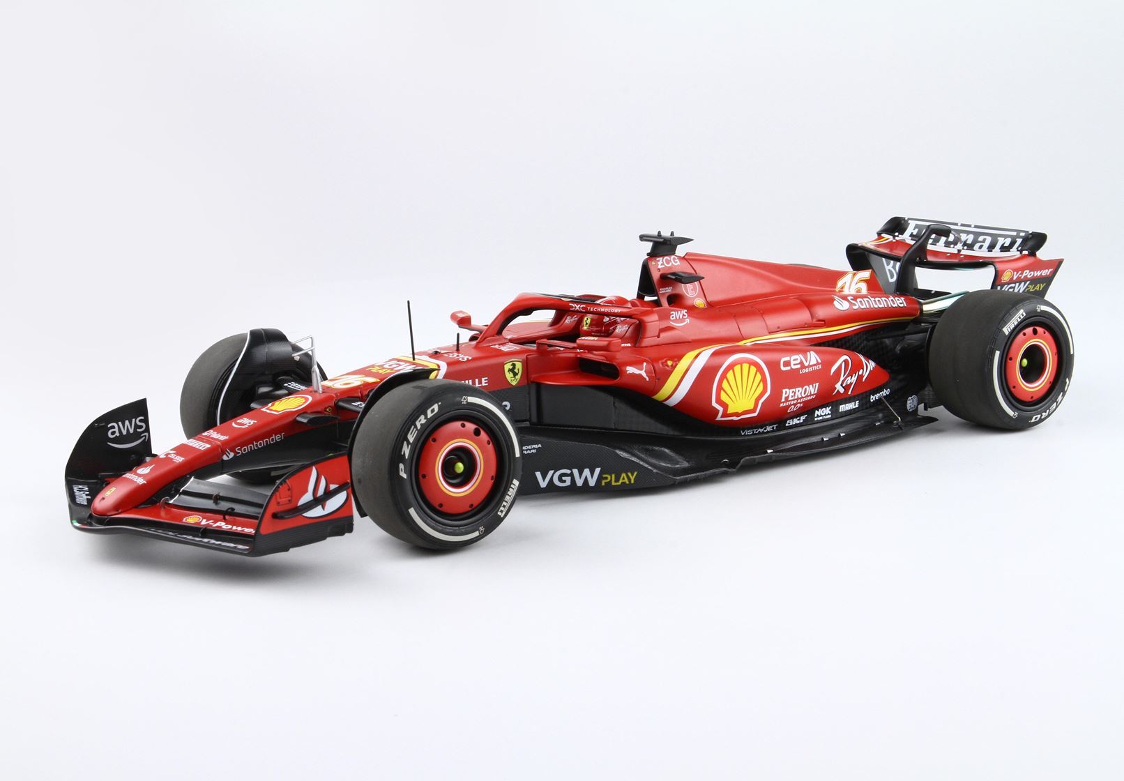 FERRARI SF24 AUSTRALIAN GP 2024 DIECAST - LUXURY PACKAGING IN CHARLES LECLERC SECONDO POSTO - Vroomi