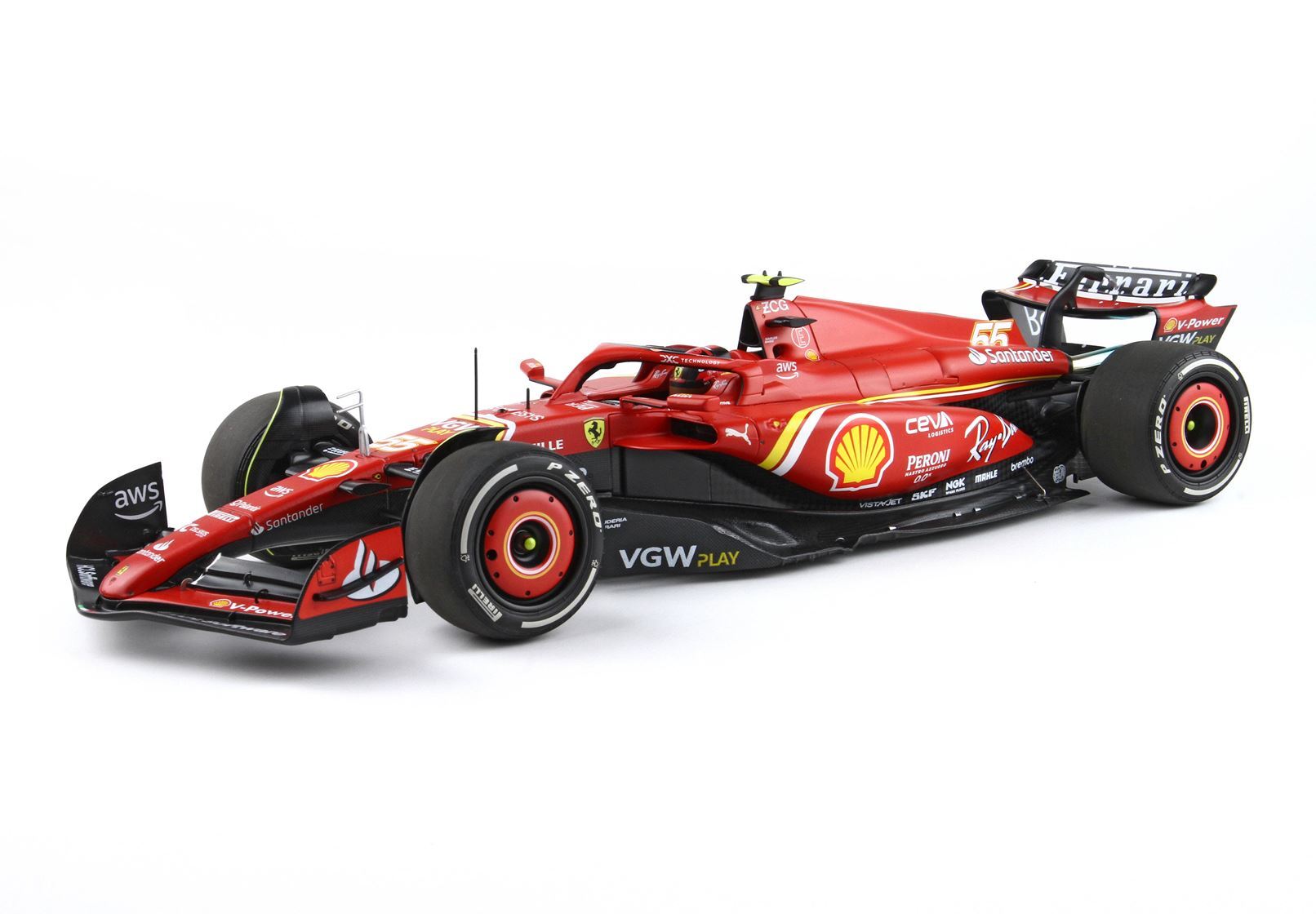 FERRARI SF24 AUSTRALIAN GP 2024 DIECAST - POLIFOAM PACKAGING CARLOS SAINZ VINCITORE - Vroomi