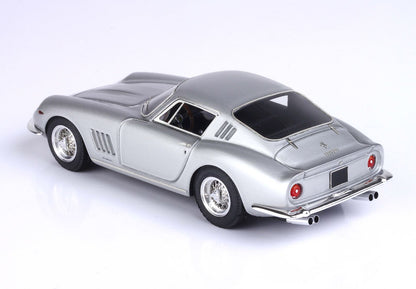Silver classic Ferrari model car with detailed wheels and rear exhaust, available on Vroomi