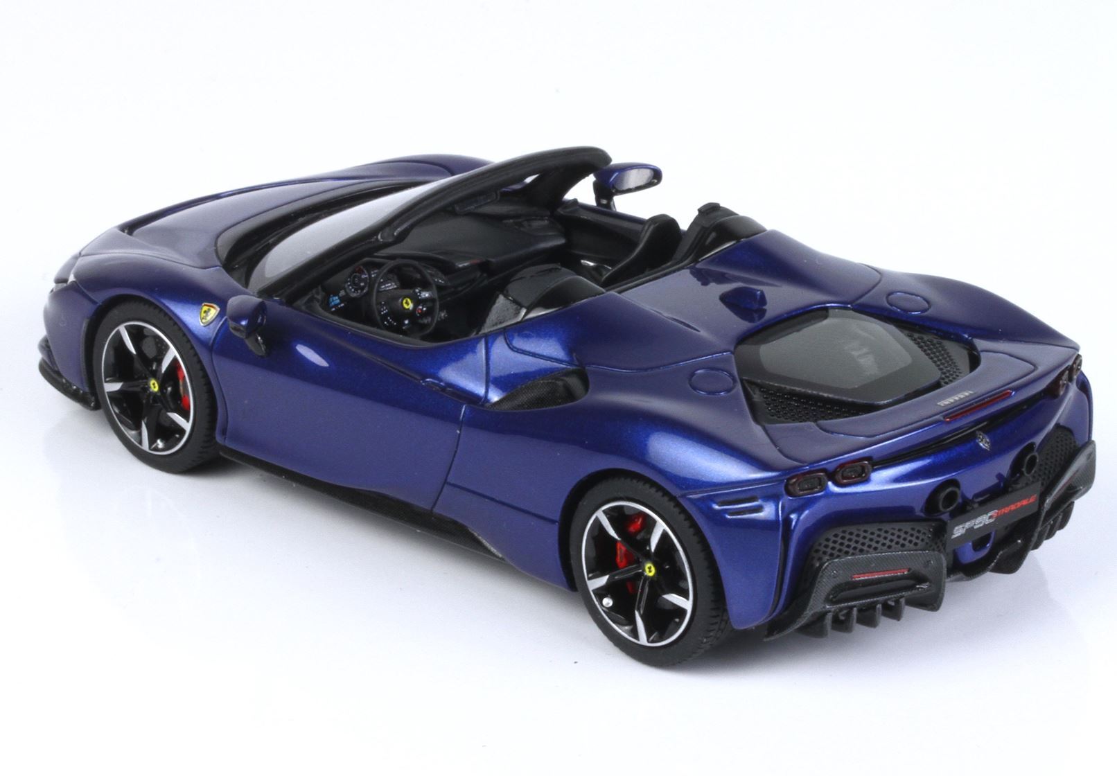 FERRARI SF90 SPIDER BLU ELETTRICO METAL - Vroomi
