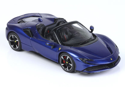 FERRARI SF90 SPIDER BLU ELETTRICO METAL - Vroomi