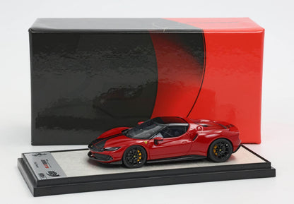 FERRARI 296 ASSETTO FIORANO ROSSO F1 ET BANDE NOIRE E CAPPELLINO - Vroomi