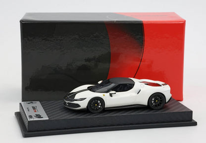 FERRARI 296 ASSETTO FIORANO BIANCO FUJI OPACO TETTO NERO - Vroomi