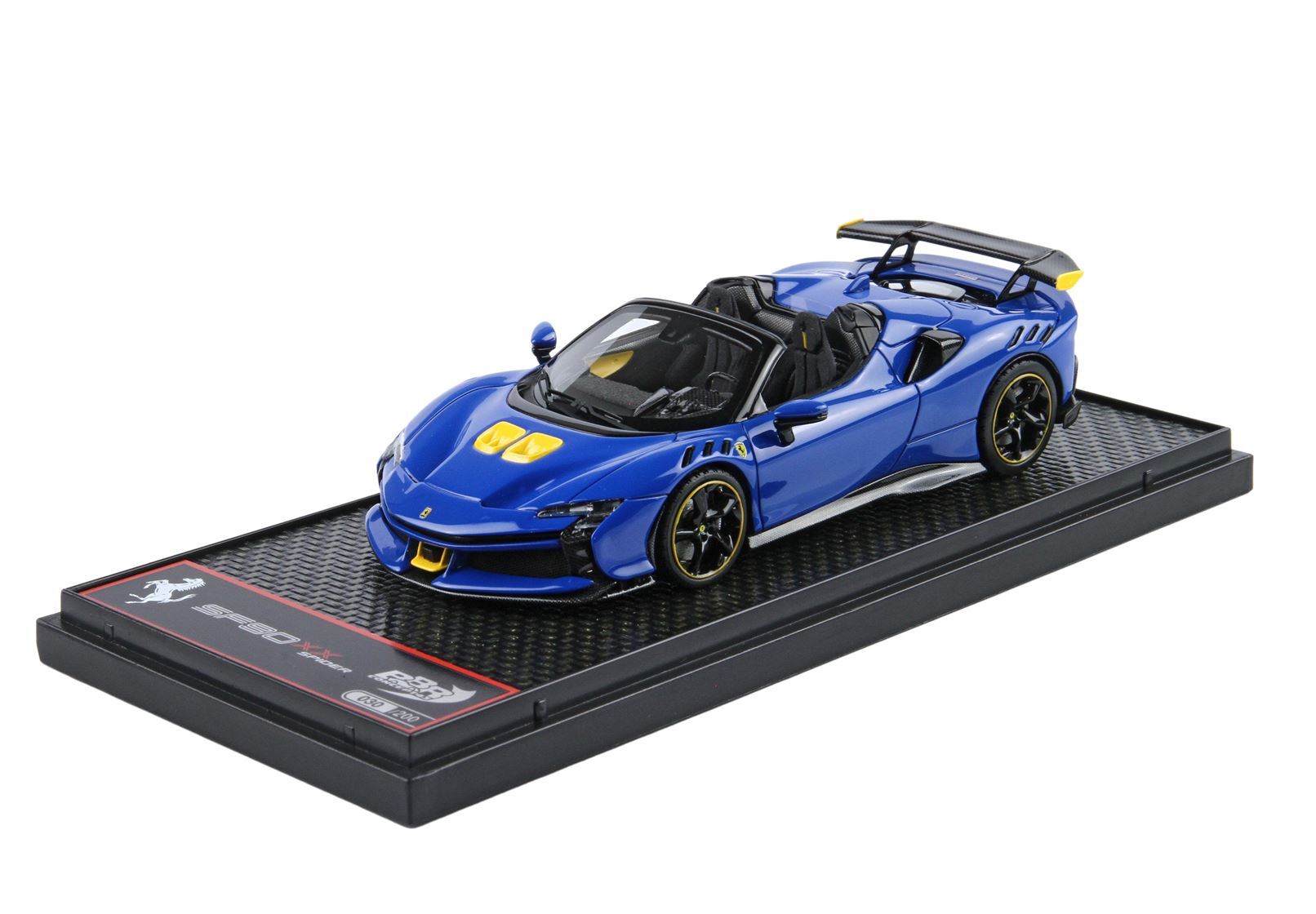 FERRARI SF90 XX SPIDER AZZURRO DINO E GIALLO - Vroomi