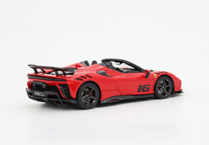 FERRARI SF90 XX SPIDER RACE N.16 ROSSO CORSA 322 E BASE CARBONIO - Vroomi