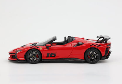 FERRARI SF90 XX SPIDER RACE N.16 ROSSO CORSA 322 E BASE CARBONIO - Vroomi