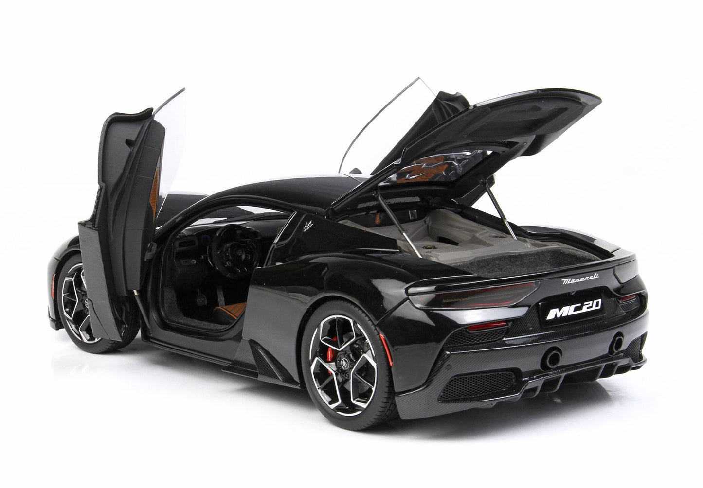MASERATI MC20 DIECAST FULL OPEN NERO ENIGMA - Vroomi