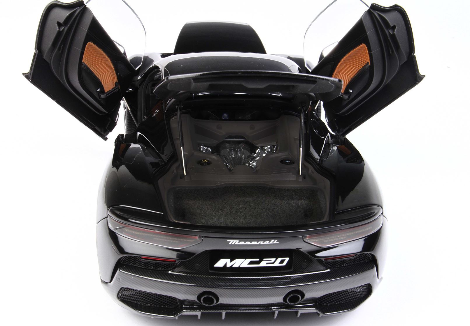 MASERATI MC20 DIECAST FULL OPEN NERO ENIGMA - Vroomi