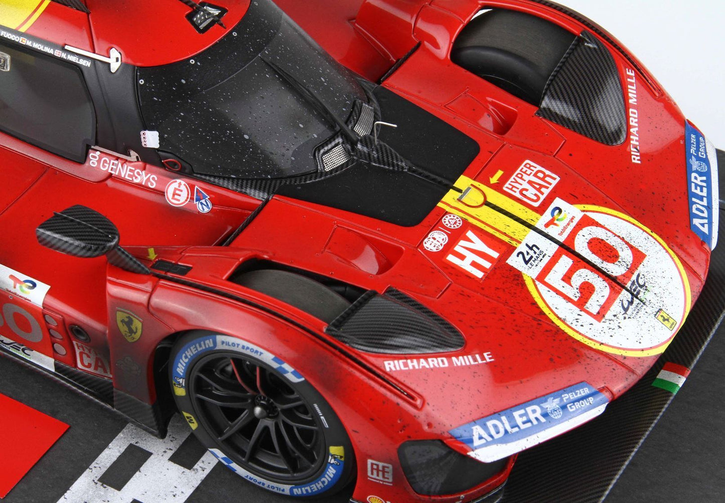 FERRARI 499P 24H LE MANS CAR N. 50 2023 ÉDITION LIMITÉE SALIE À LA FIN DE LA COURSE - Vroomi
