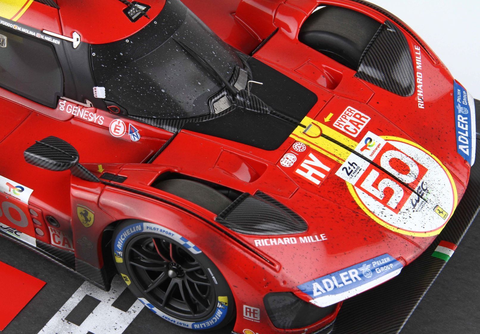 FERRARI 499P 24H LE MANS CAR N. 50 2023 ÉDITION LIMITÉE SALIE À LA FIN DE LA COURSE - Vroomi