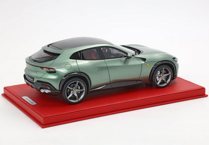 FERRARI PUROSANGUE VOITURE PERSONNELLE PIERO LARDI FERRARI VERT DORA - TOIT CARBONE - BASE ROUGE EN CUIR - Vroomi