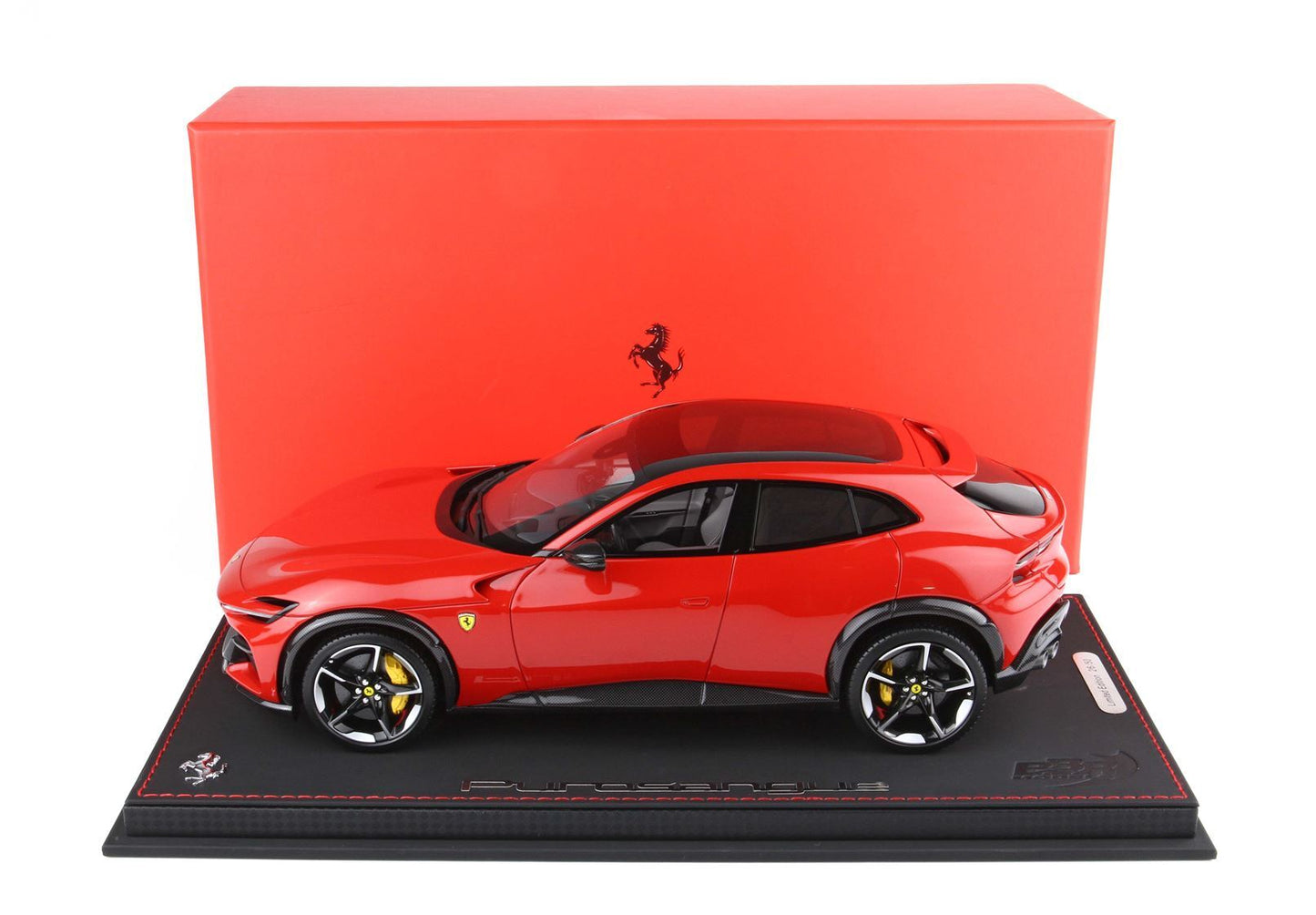 FERRARI PUROSANGUE - TOIT PANORAMIQUE ET INTÉRIEUR TORTORA ROSSO CORSA AVEC FIBRE DE CARBONE BRILLANTE - Vroomi