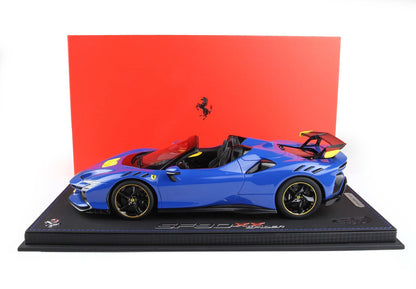 FERRARI SF90 XX SPIDER AZZURRO DINO E GIALLO - Vroomi