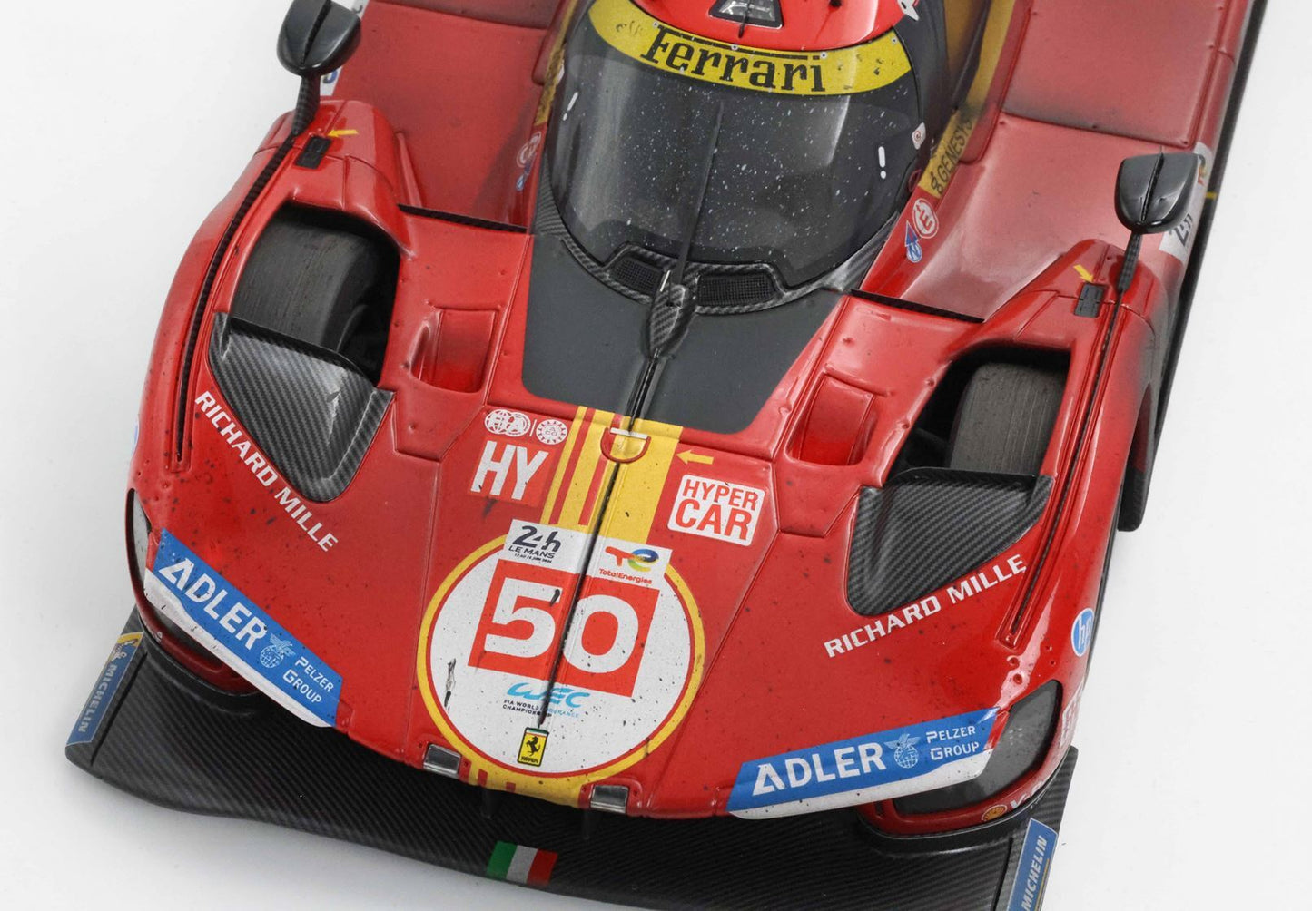 FERRARI 499P VOITURE N° 50 - VAINQUEUR DES 24 HEURES DU MANS 2024 ÉDITION DIRTY - Vroomi