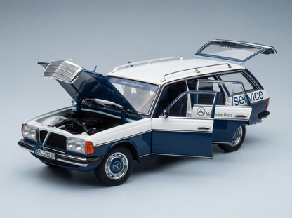 MERCEDES BENZ - E-CLASS 200TE SW STATION WAGON T-MODEL (S123) MERCEDES CAR SERVICE 1980 - BLUE WHITE