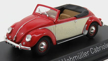 VOLKSWAGEN - HEBMULLER CABRIOLET APERTO 1949 - ROSSO CREMA