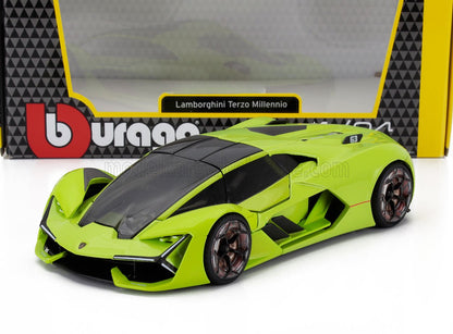 Modellino Lamborghini Terzo Millennio verde di Bburago esposto con scatola, in vendita su Vroomi.