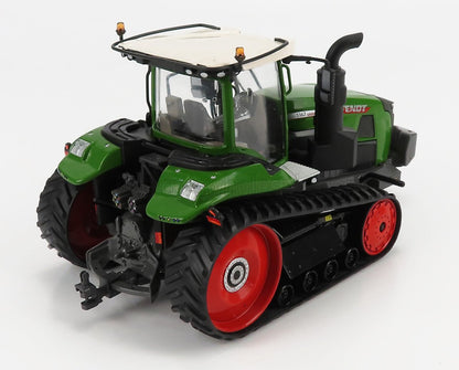 Giocattolo ecologico trattore Fendt 1167 Vario con tetto bianco e ruote rosse sui cingoli, disponibile su Vroomi.