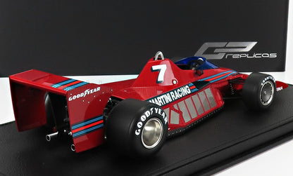 Modellino vintage di auto da Formula 1 Red Martini Racing con pneumatici Goodyear, scala 1:43, in vendita su Vroomi.