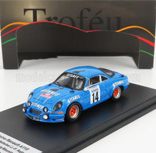 Modellino da corsa Alpine A110 Alpine blu con il numero 14, ora disponibile per i collezionisti su Vroomi.