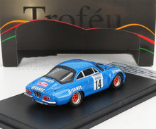 Modellino die-cast Alpine A110 Alpine blu da rally con adesivi da corsa, ora disponibile online.