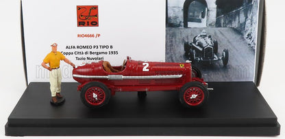 ALFA ROMEO - P3 TIPO B N 2 VINCITRICE DELLA COPPA CITTÀ DI BERGAMO 1935 TAZIO NUVOLARI - ROSSA