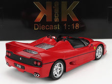 Modellino in scala 1:18 della Ferrari F50 rossa disponibile sulla piattaforma Vroomi.