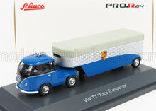 VOLKSWAGEN - T1b CONTINENTAL MOTORS PORSCHE CAR TRANSPORTER 1962 - BLU NERO - Vroomi