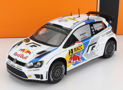 Modello di auto da rally Volkswagen Polo R WRC bianca con Red Bull e adesivi da corsa, in vendita su Vroomi.