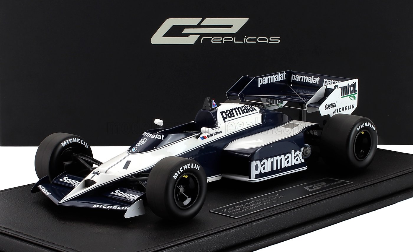 BRABHAM - F1 BT53 PARMALAT N 1 VINCITORE GP USA DETROIT 1984 NELSON PIQUET - BIANCO BLU - Vroomi