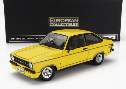 Modellino da collezione di un'auto classica europea gialla, ora disponibile su Vroomi.