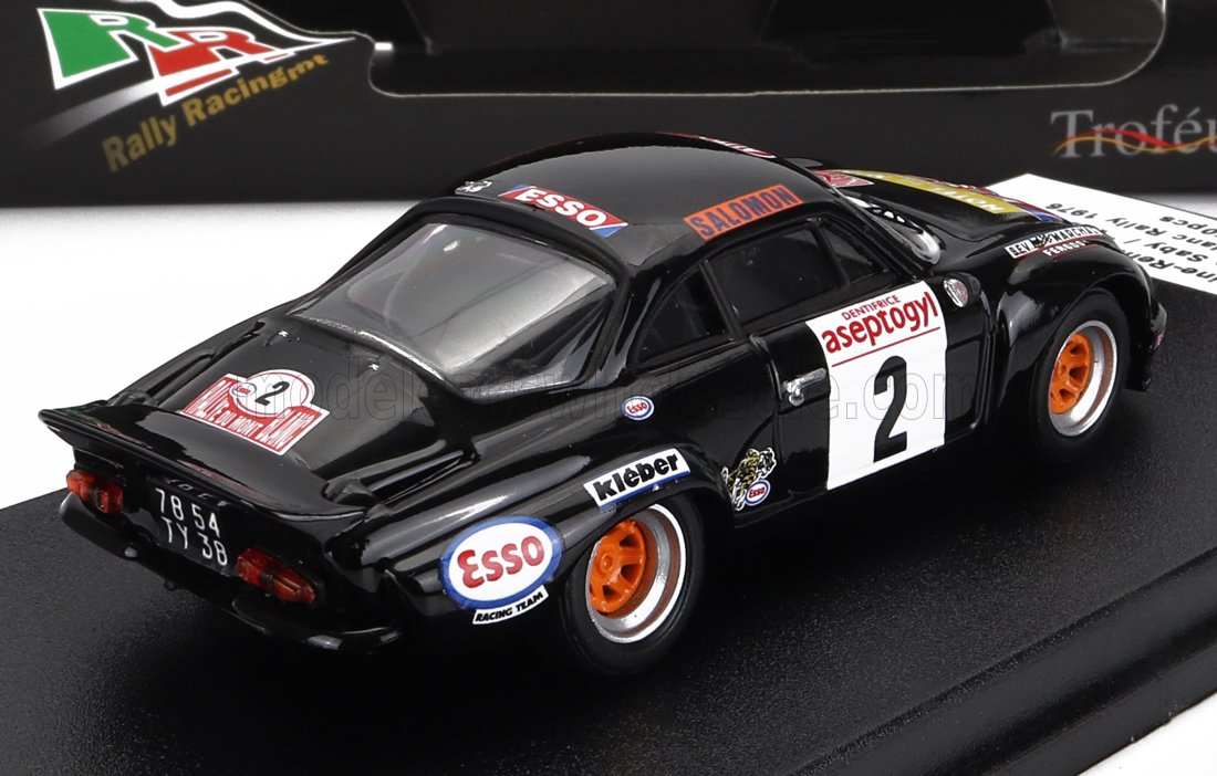 RENAULT - ALPINE A110 ESSO N 2 WINNER RALLY MONT-BLANC 1976 B.SABY - TILBER - NERO