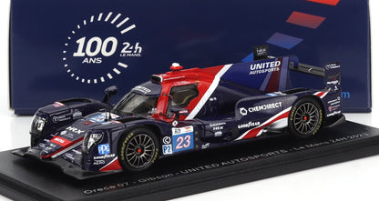 Modello dell'auto da corsa United Autosports Oreca 07 Gibson per la 24 Ore di Le Mans 2023, ora disponibile su Vroomi.