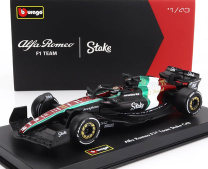 ALFA ROMEO | F1 C43 TEAM STAKE N 77 MONZA ITALY GP 2023 VALTTERI BOTTAS - CON PILOTA E VETRINA