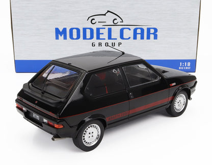 Modellino Abarth 2000 Ritmo in scala 1:18, nero con dettagli rossi, disponibile su Vroomi.
