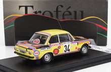 Modellino in scala 1:43 dell'auto da rally Monte Carlo, con adesivi colorati, ora disponibile per i collezionisti.