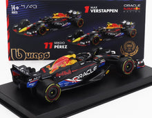 RED BULL | F1 RB19 TEAM ORACLE RED BULL RACING N 1 CAMPIONE DEL MONDO VINCITORE AUSTIN USA GP 2023 MAX VERSTAPPEN - CON PILOTA E VETRINA