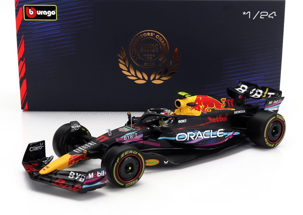 Modellino di auto Red Bull Honda Formula 1 in scala 1/24 con i loghi degli sponsor, disponibile su Vroomi.