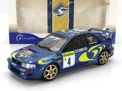 SUBARU - IMPREZA STI WRC N 4 WINNER RALLY MONTECARLO 1997 PIERO LIATTI - FABRIZIA PONS - BLUE MET YELLOW