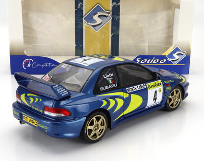 SUBARU - IMPREZA STI WRC N 4 WINNER RALLY MONTECARLO 1997 PIERO LIATTI - FABRIZIA PONS - BLUE MET YELLOW